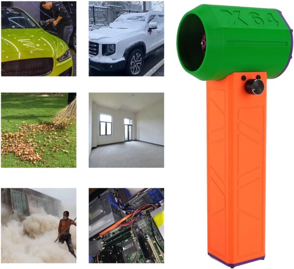 Car Dryer Air Blower Turbo Fan, 5KG Thrust, 8000mAh, 64MM Super Electric Cordless Leaf Blower, Turbo Fan Air Blower for Patio Cleaning Lawn Careand Car Drying (-2613240087713) - Image 9