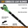 WORKPROX Leaf Blower, 20V Cordless Garden Blower with 4000mAh Battery, Electric Powerful Vortex Leaf Blower with High Airflow Speed for Garden, Yard and Patio Cleaning - Image 3