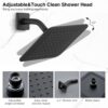 HOMELODY Tub Shower Faucet Set with 8 Inch Shower Head Tub Spout, Single Handle High Pressure Complete Bathtub Shower Faucet Set Valve Included Matte Black - Image 6
