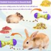HZAKXIN 2Pcs Rabbit Treat Ball Interactive Bunny Toys Food Dispensing Guinea Pig Toys Slow Feeder for Rabbits, Guinea Pigs, Reptile - Image 4