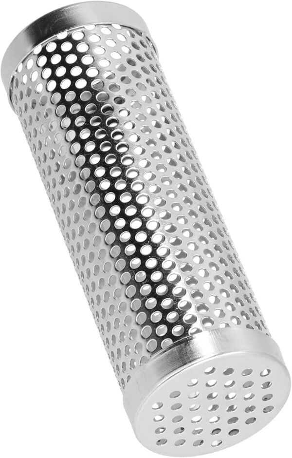 Smoker Box Cylindrical Detachable Large Capacity Fruit Wood BBQ Pellet Smoker Tube for Outdoor Camping Pork Ribs, Bacon, Hot Dogs, Sausages(S) - Image 2