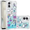 Glitter Liquid Sparkle for Motorola Moto G Power 5G 2024 Cover Christmas Glitter Case Cute Flowing 3D Quicksand Bling Plastic Soft Clear Personalized Floating Phone Case Bling Liquid,Purple Unicorn - Image 4