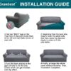 Granbest Premium Fashion Jacquard Sofa Covers 3 Seater, Anti-wrinkle Super Stretch Couch Cover, Non Slip Sofa Slipcover for Living Room (3 Seater, Grey) - Image 8