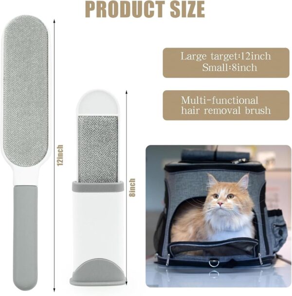 Lint and Pet Hair Remover, Lint Remover Brush, Clothes Brush for Pet Hair, Reusable Fluff Remover for Clothes, Pet Hair Remover, Lint from Clothing, Couch, Furniture, Bedding (White) - Image 3