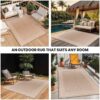 Livabliss Colos Indoor Outdoor Rug - Large Boho Rugs for Living Room 200x275 cm Dining, Kitchen Carpet, Patterned Neutral and Coloured Rugs, Waterproof, Stain Durable - Beige and Cream - Image 6