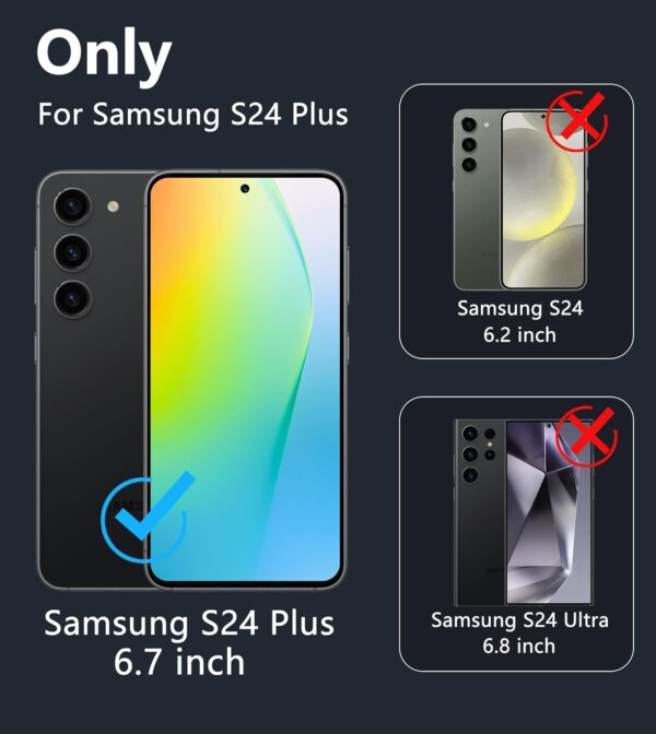 FNTCASE for Samsung Galaxy S24-Plus Case: Clear Military Grade Shockproof Anti Yellowing Slim Phone Cover Protective Rugged - Image 3