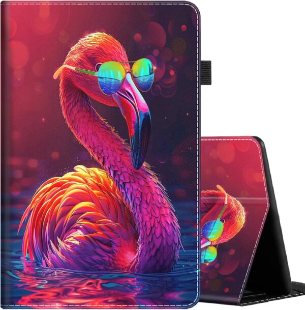 Case for All-New Amazon Fire HD 8 & 8 Plus Tablet (12th/10th Generation, 2024/2022/2020), Durable Shockproof Protective Cover for Fire HD 8/8 Plus 2020-2024, Adorable Tropical Flamingo - Image 2