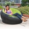 Intex Inflatable Empire Chair, 44" X 43" X 27", Vinyl, Green - Image 3