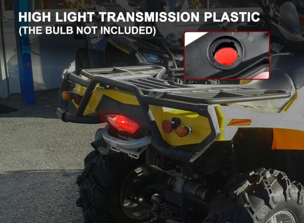 SAUTVS Red Tail Light Housing for Can-Am Outlander 08-23, Rear Brake Stop Lamp Taillight Lense Cover for Can Am Outlander Max 400 500 650 800 2008-2023 Accessories (1PCS, Replace #710001203) - Image 4