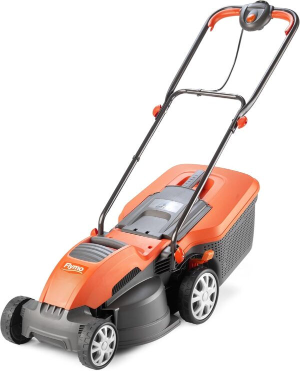 Flymo Speedi-Mo 360C Electric Wheeled Lawn Mower, 1500 W, Cutting Width 36 cm, Orange/black - Image 2