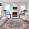 Taleta EMILY Washable Rugs for Living Room Large Red Rug Vintage Boho Rugs for Bedroom Non Slip Large Rug Soft Short Pile Area Rugs Traditonal Rug for Kitchen Dining Room (Red, 160 x 230 cm) - Image 4