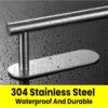 Zuvo Kitchen Roll Holder Under Cabinet – 30 cm Stainless Steel, Self-Adhesive or Screw Mount, Rustproof and Durable Solution for Paper Rolls, Silver - Image 8