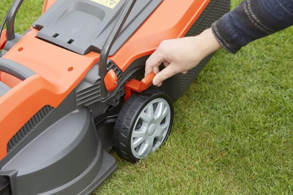 Flymo Speedi-Mo 360C Electric Wheeled Lawn Mower, 1500 W, Cutting Width 36 cm, Orange/black - Image 5
