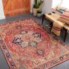 Livabliss Alfons Medallion Oriental Area Rug,5' x 7'6",Red/Gold - Image 2