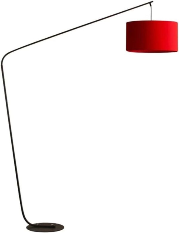 Floor Light Floor Lamp Standing Light Modern Home Floor Lamp LED Living Room Bedroom Study Simple Fishing Lamp Floor Lamps Standing Lamp Floor Lamps (Color : Rosso) - Image 2
