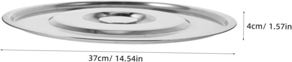 Universal Soup Pot Lid Sturdy Wear-Resistant Stainless Steel Easy to Clean Kitchen Accessory - Image 3