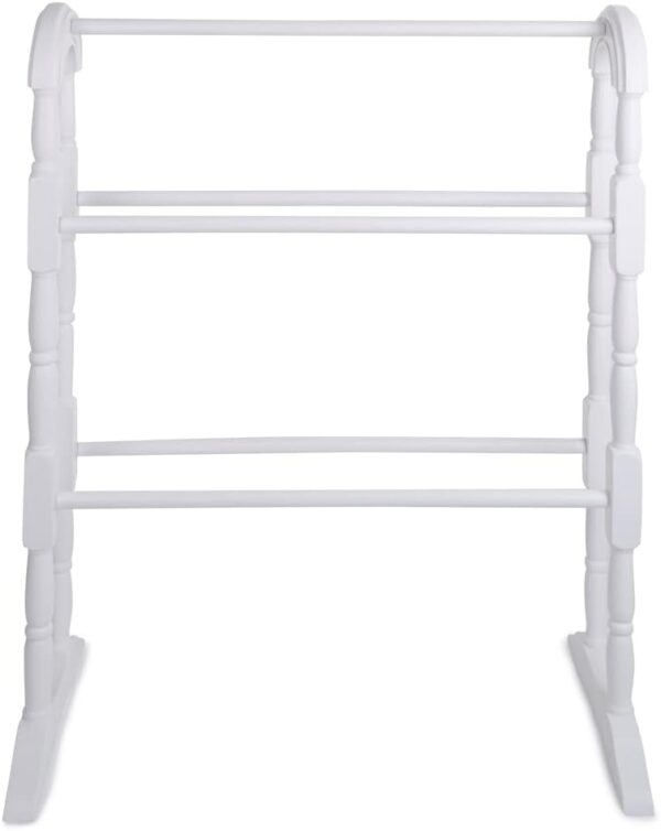 Apollo Towel Rail, Wood, White, 78cm X 63cm X 30cm - Image 3
