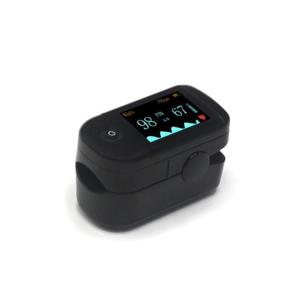 Finger Pulse Oximeter Fingertip, Pulse Oximeter With Blood Oxygen Saturation/Heart Rate Monitor and SpO2 Levels for Adults and Children, 4 Display Modes, Black - Image 3