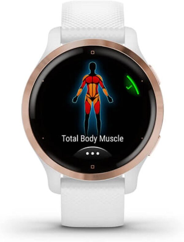 Garmin Venu 2S GPS 40mm Smartwatch, AMOLED Touchscreen, All-day Advanced Health & Fitness Features, Music Storage, Wellness Smartwatch with up to 10 days battery life, White - Image 8