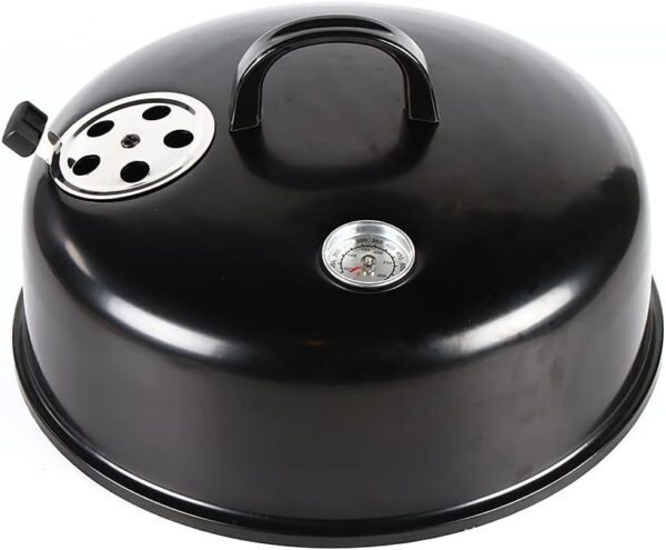 3 in 1 Charcoal Smoker BBQ Grill, 40 * 84cm, Heavy Duty, Black, Stainless Steel, Enamel, Charcoal Smoker Grill, Garden, Camping, Outdoor Cooking - Image 8