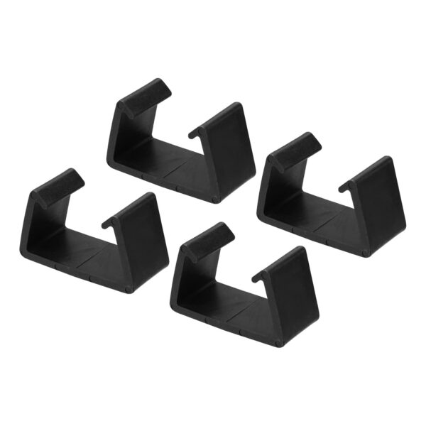 PATIKIL Patio Furniture Clips, 4 Pack 71mm Dia Sofa Rattan Furniture Clamps Wicker Fixed Connection Chair Fasteners for Outdoor Garden, Black - Image 2