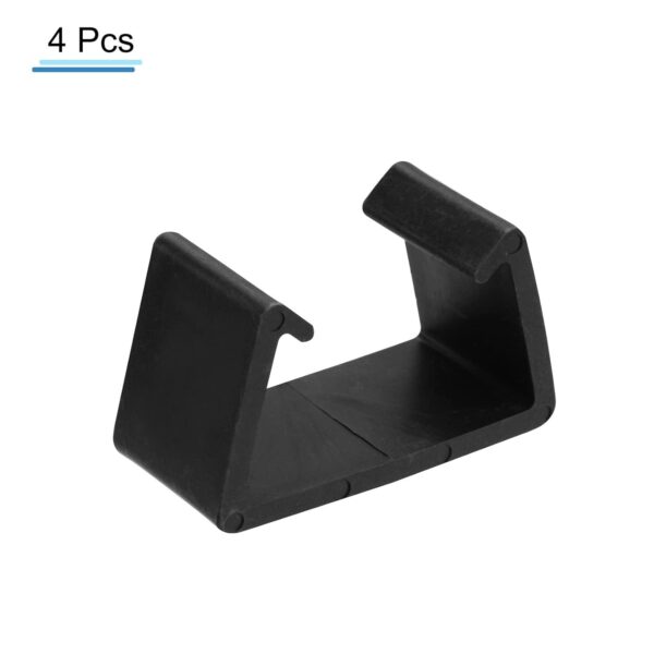 PATIKIL Patio Furniture Clips, 4 Pack 71mm Dia Sofa Rattan Furniture Clamps Wicker Fixed Connection Chair Fasteners for Outdoor Garden, Black - Image 4