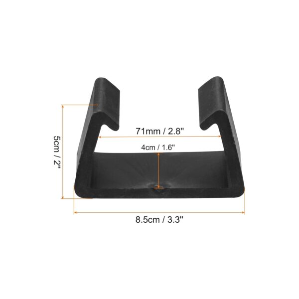 PATIKIL Patio Furniture Clips, 4 Pack 71mm Dia Sofa Rattan Furniture Clamps Wicker Fixed Connection Chair Fasteners for Outdoor Garden, Black - Image 3