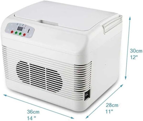 Portable Refrigerator 12L, Mini Fridge Cooler, for Freezer Drug Insulin Vaccine Storage, Refrigeration Medicine Incubator, Car Home Travel Camping Picnic,White - Image 3