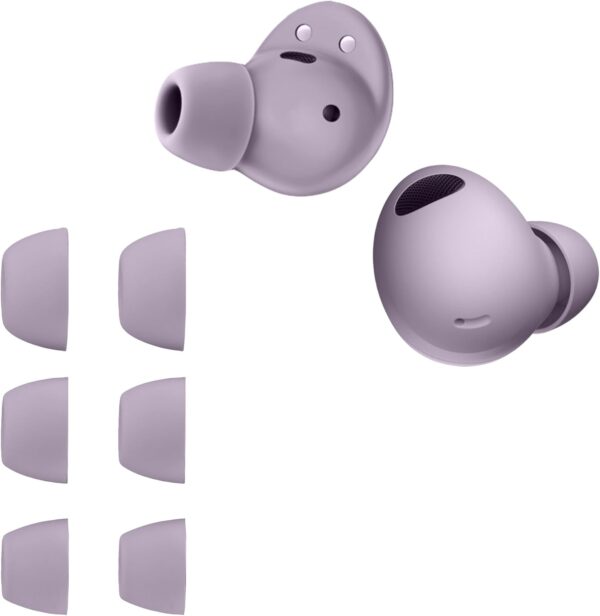 kwmobile 6x Replacement Ear Tips Compatible with Samsung Galaxy Buds 2 Pro - Silicone Tips for Earphones - Lavender - Image 5