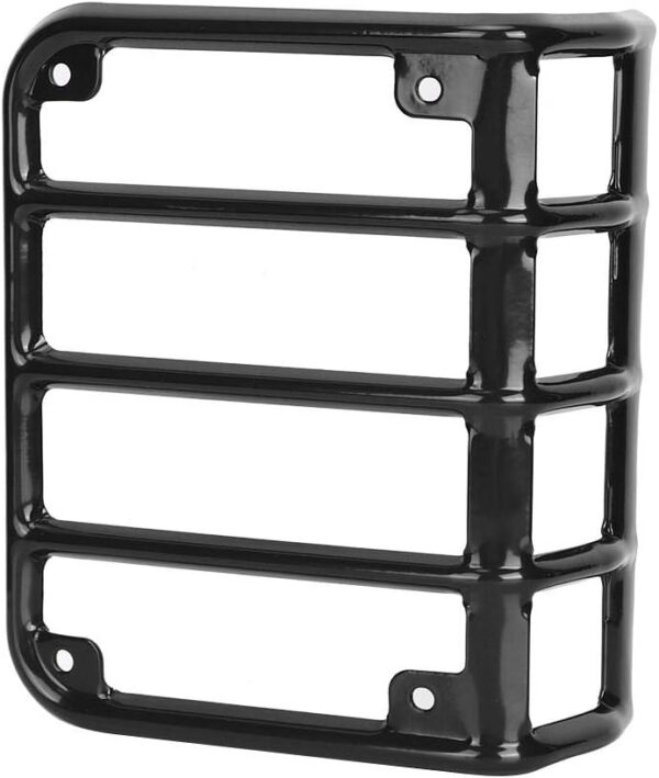 Rear Light Cover, Taillight Protector Durable Rear Light Lamp Cover Taillight Guard for Tail Lamp Fits Jeep Wrangler JK 2007-2017(black) - Image 8