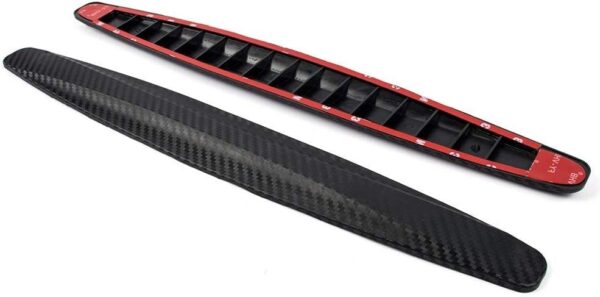 Youngine Universal Car Front Rear Corner Bumper Guard Protector Carbon Fiber Anti-collision Strip Sticker Anti-rub Edge Lip (Black) - Image 3