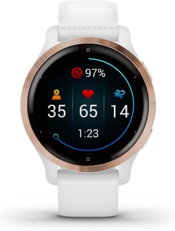 Garmin Venu 2S GPS 40mm Smartwatch, AMOLED Touchscreen, All-day Advanced Health & Fitness Features, Music Storage, Wellness Smartwatch with up to 10 days battery life, White - Image 4
