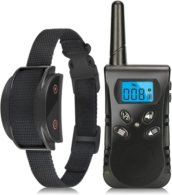 Briller Dog Training Collar with Remote Control, 10 levels of vibration adjustable Training Collar,IP67 waterproof,Sound & Vibration Training Modes and 500 meters Remote Range Anti Bark Collar - Image 2