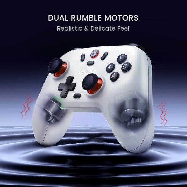 Nova Lite 2.4g Wireless Controller for Windows PC, iPhone, Android, Switch & Steam Deck, Bluetooth Controller Gamepad with Hall Effect Trigger,Turbo,Rumble Vibration(Nova Lite White) - Image 9