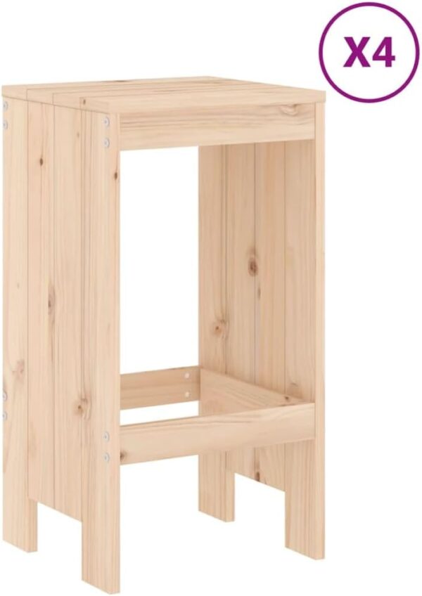 5 Piece Solid Wood Pine Garden Bar Set Outdoor Patio Furniture Choice - Image 4