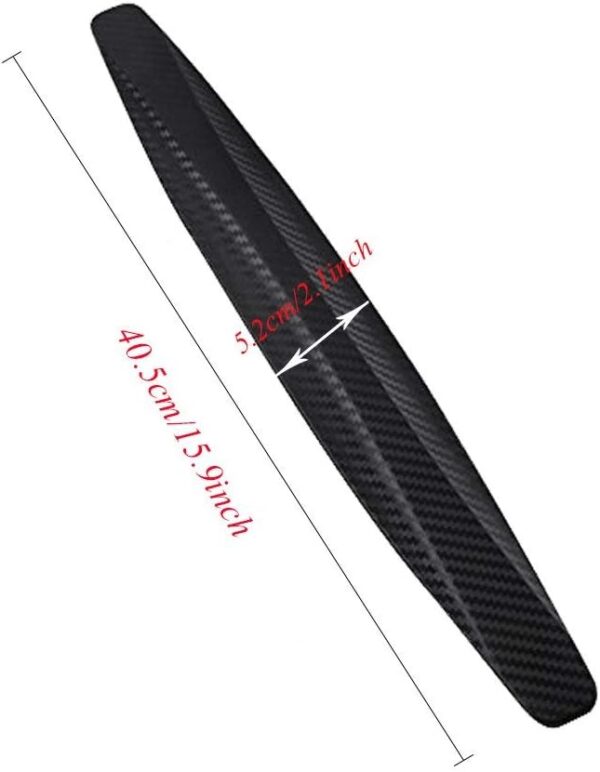 Youngine Universal Car Front Rear Corner Bumper Guard Protector Carbon Fiber Anti-collision Strip Sticker Anti-rub Edge Lip (Black) - Image 5