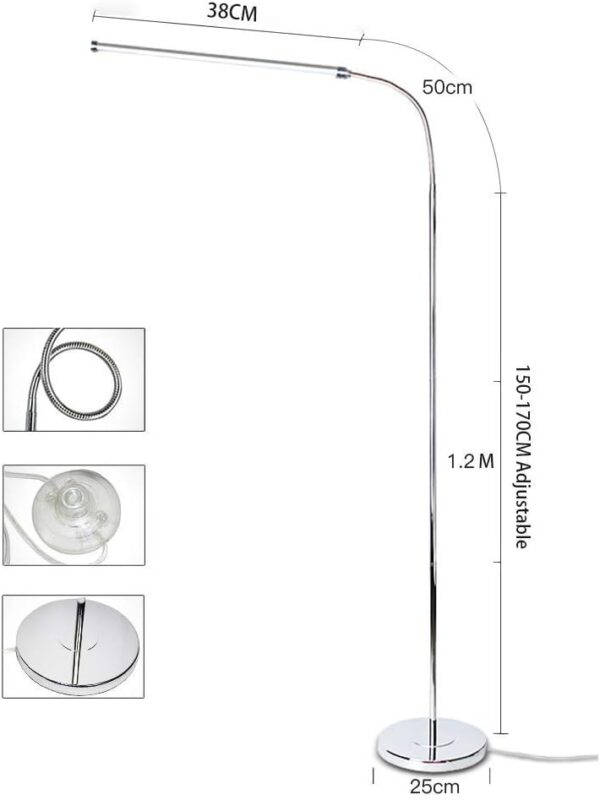 MFLASMF LED Floor Lamps Modern, 9W Standing Lights with 360° Adjustable Flexible Gooseneck Eye Protection Reading Lamp Floor Standing for Living Room Bedroom Office (Color : 9w) - Image 6
