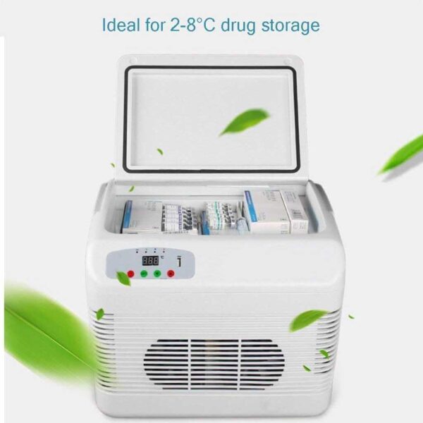 Portable Refrigerator 12L, Mini Fridge Cooler, for Freezer Drug Insulin Vaccine Storage, Refrigeration Medicine Incubator, Car Home Travel Camping Picnic,White - Image 8