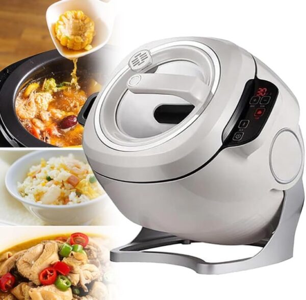 6L Intelligent Cooking Machine, Adjustment 3 Gears Firepower and Pot Body, 3D All-round Heating,Multifunctional Stir Fry Pot for Home Outdoor Camping Travel Cooking - Image 2