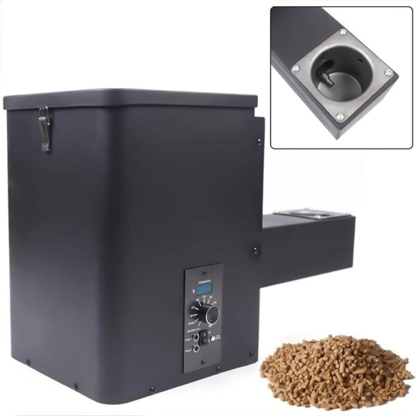 Auto-Ignition Pellet BBQ Smoker Digital Smoker Pellet Electric Hopper Assembly Kit w/Adjustable Temperature Panel, DIY BBQ Pellet Grills Accessories - Image 6