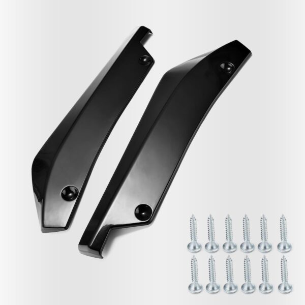 Rear Bumper Lip Splitter, Universal Car Modified Rear Bumper Canard，Diffuser Spoiler Lip Splitter Fins Protector, 1 Pair（Glossy Black） - Image 7