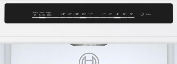 Bosch KGN362LBF Series 4 Fridge Freezer 186 x 60 cm 218 L Fridge + 103 L Freezer Stainless Steel Look NoFrost VitaFresh XXL for Extended Freshness - Image 3