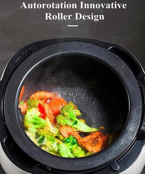 6L Intelligent Cooking Machine, Adjustment 3 Gears Firepower and Pot Body, 3D All-round Heating,Multifunctional Stir Fry Pot for Home Outdoor Camping Travel Cooking - Image 7