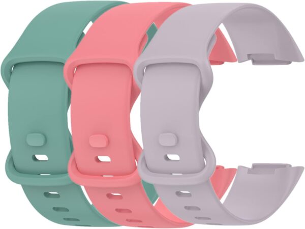 Muovrto Strap for Fitbit Charge 5/Fitbit Charge 6,Silicone Replacement Sport Waterproof Adjustable Watch Band for Men and Women - Image 2