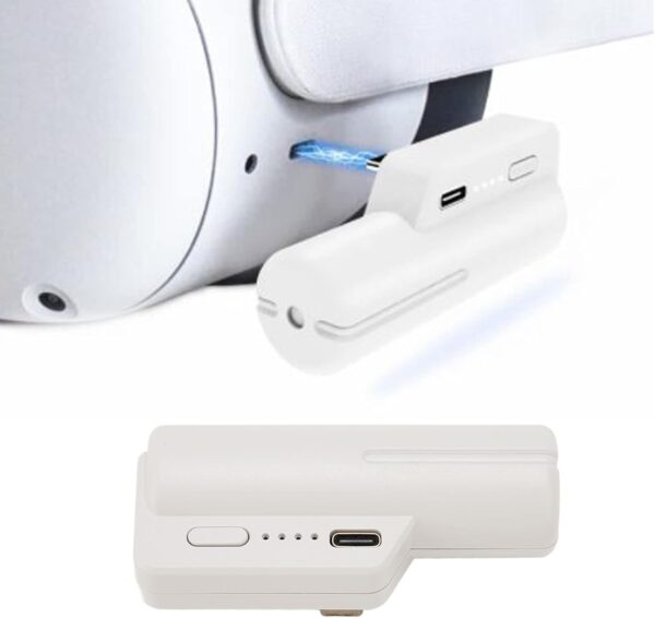 Head Strap Battery Pack for Oculus Quest 2 VR Head Strap Battery Combo 5000mAh, Extend 2 to 4 Hours Playtime, Replaceable Power Bank VR Accessories - Image 9