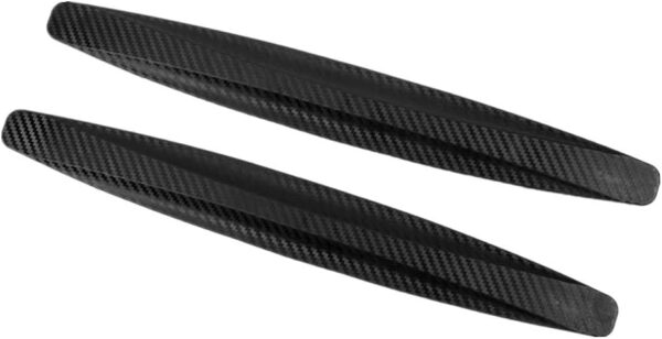Youngine Universal Car Front Rear Corner Bumper Guard Protector Carbon Fiber Anti-collision Strip Sticker Anti-rub Edge Lip (Black) - Image 2