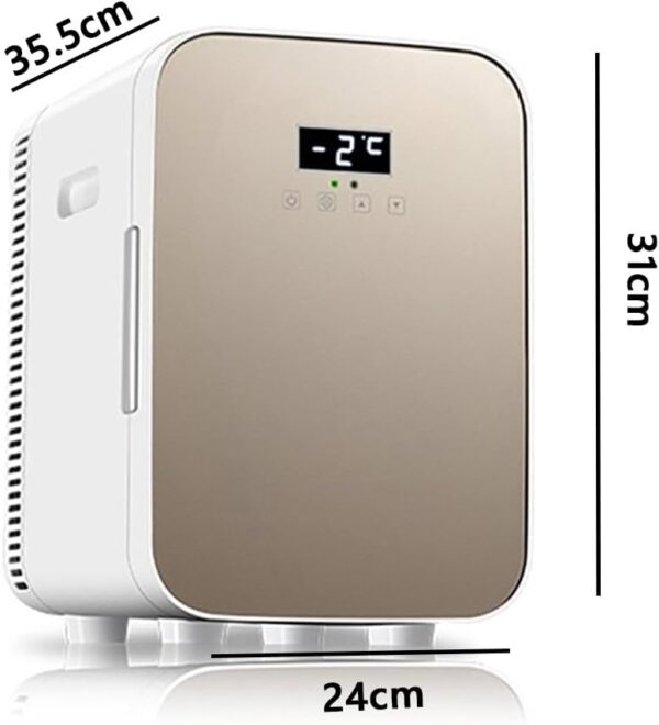 15L Mini Portable Drink Fridge, Compact Drug And Cosmetic Insulin Cosmetics Refrigerator, Car Hot And Cold 15 * 330Ml Can Drink Freezer, Dormitory Office Desktop Cooler,Silver - Image 7