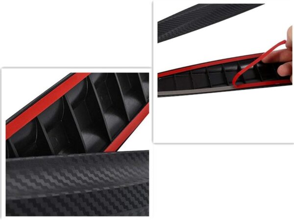 Youngine Universal Car Front Rear Corner Bumper Guard Protector Carbon Fiber Anti-collision Strip Sticker Anti-rub Edge Lip (Black) - Image 4