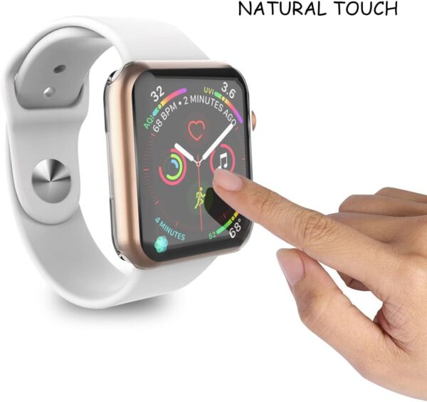[2-Pack] Piuellia Transparent Case Compatible for Apple Watch Series 9 (Released in 2023) Series 8 Series 7 41mm Screen Protector, Soft TPU Anti-Drop HD Clear Overall Protective Cover for iWatch - Image 6