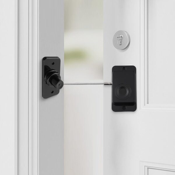 Multi Purpose Fingerprint Cabinet Lock, Fingerprint Cabinet Lock for Securing Drawers, Refrigerators, Smart Biometric Cabinet Password Lock, Keyless File Drawer Wardrobe Lock (Black) - Image 9
